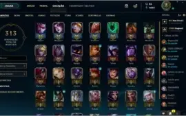 Conta LOL - Ouro 3 - Nível 142 - 82 Campeões - 39 Skins