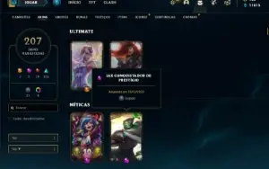 Conta prata 3 com TODOS os champs e 207 Skins + 1 Prestigio