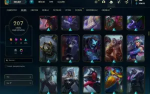 Conta prata 3 com TODOS os champs e 207 Skins + 1 Prestigio