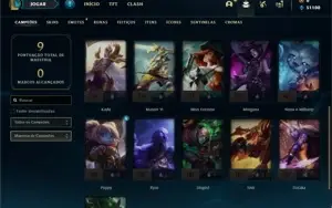 Conta ouro 1 com 21 Champs e 1 Skins + 6 Fragmentos