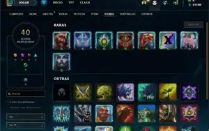 Conta ouro 1 com 21 Champs e 1 Skins + 6 Fragmentos