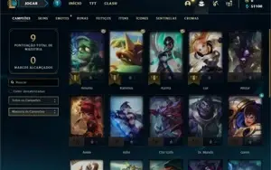 Conta ouro 1 com 21 Champs e 1 Skins + 6 Fragmentos