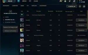 Conta ouro 1 com 21 Champs e 1 Skins + 6 Fragmentos