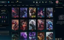 613 Skins,Todos os campeões, platina 1 na flex,9715R$ gastos