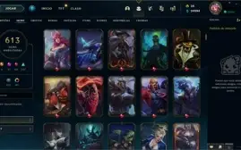 613 Skins,Todos os campeões, platina 1 na flex,9715R$ gastos