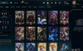 613 Skins,Todos os campeões, platina 1 na flex,9715R$ gastos