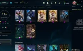 613 Skins,Todos os campeões, platina 1 na flex,9715R$ gastos