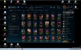 conta lol com bastante skin, barata, com todos os champs