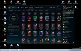 conta lol com bastante skin, barata, com todos os champs