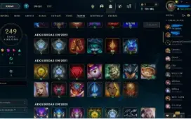 Conta de Lol de 2014, mais de 198 skins vários ícones e bord