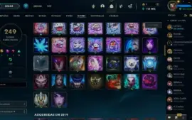 Conta de Lol de 2014, mais de 198 skins vários ícones e bord