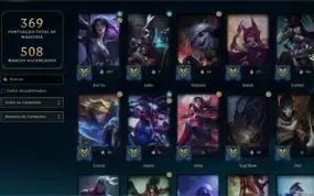 conta lol plat 4 muitas skins