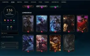 conta lol plat 4 muitas skins