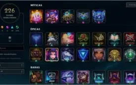 CONTA LOL 236 SKINS+ 226 ICONES