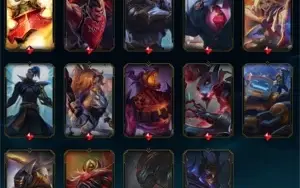 Conta Platina 1, com 169 skins, sendo 3 míticas, 140 "gemas"