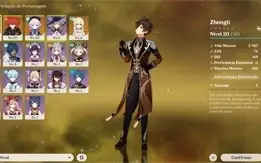Conta genshin impact AR- 7 Zhongli,Diluc,Qiqi