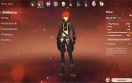 Conta genshin impact AR- 7 Zhongli,Diluc,Qiqi
