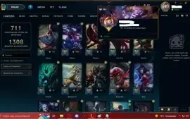 CONTA PLATINA IV LVL 469 3 ULTIMATES 289 SKINS ALL CHAMPIONS