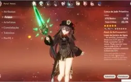 AR 55 HUTAO (c1), LANÇA DE JADE, SHENHE +4 CINCO ESTRELAS