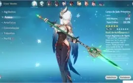 AR 55 HUTAO (c1), LANÇA DE JADE, SHENHE +4 CINCO ESTRELAS