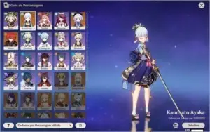 Genshin impat AR 37 Ayaka , qiqi e dililuc