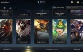 ESMERALDA I + 10 SKINS + 250 WLD CORES + 23 CAMPEÕES + PASSE