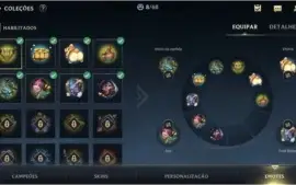 ESMERALDA I + 10 SKINS + 250 WLD CORES + 23 CAMPEÕES + PASSE