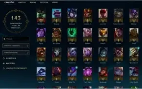 Conta League ofLegends Gol V 171 Skins