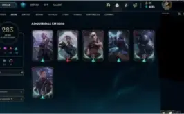 Conta League Of Legends - Platina |nível 250 |283 skins