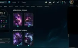 Conta League Of Legends - Platina |nível 250 |283 skins