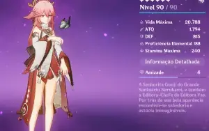 Conta Genshin AR 50+ com Hutao Yae miko Kazuha e Baizhu