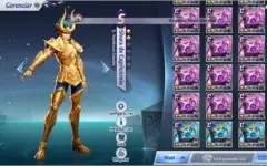 conta saint seiya awakening com Arayashiki e Shion