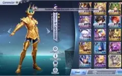 conta saint seiya awakening com Arayashiki e Shion