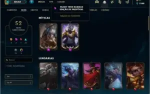 Conta prata 2 com 52 skins e 79 champs