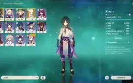 Conta Genshin Impact AR 30 Xiao + Lança de Jade