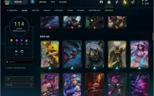 Conta ouro 3 MAIN ADC com 100 champs e 114 skins