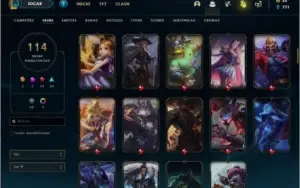 Conta ouro 3 MAIN ADC com 100 champs e 114 skins