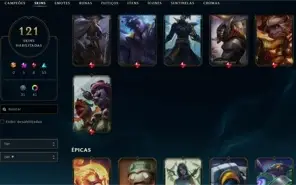conta league diamond-s10 diamond-flex 121 skins