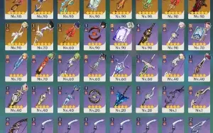 conta genshin AR 58 muitos personagens e armas 5*