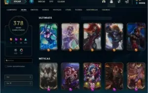 Conta league of legends Plat IV lvl 290