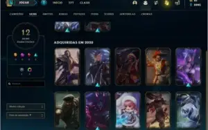 Conta DIAMANTE 2 com 12 skins e 27 champs (75 PDL)