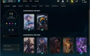 Conta DIAMANTE 2 com 12 skins e 27 champs (75 PDL)