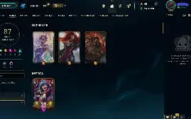 87 skins - platina - quase todos os campeões