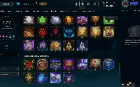 87 skins - platina - quase todos os campeões