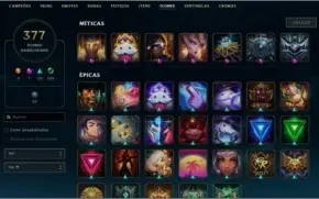 Conta LoL  PAX  Platina 3  1038 Skins  Todos os campeões