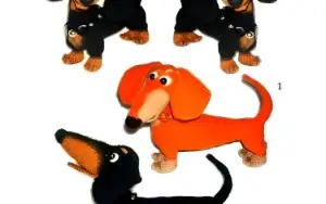 Receita em PDF - Cachorro Salsicha Amigurumi