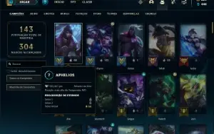 Conta bronze 3 com 110 Champs e 46 Skins ( MAIN ADC )