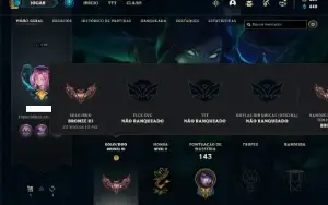 Conta bronze 3 com 110 Champs e 46 Skins ( MAIN ADC )