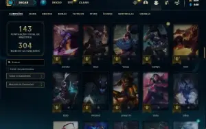 Conta bronze 3 com 110 Champs e 46 Skins ( MAIN ADC )
