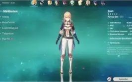 [NA/PC] Genshin AR40 com 2x Jean + Venti + Mona + 2x arma 5*